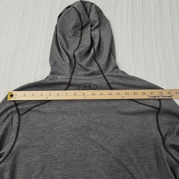 Under Armour Hoodie Men's M Grey Heatgear Threadborne Athleticwear EUC LN LS - Picture 9 of 12